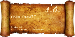 Anka Ottó névjegykártya