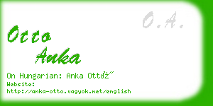 otto anka business card